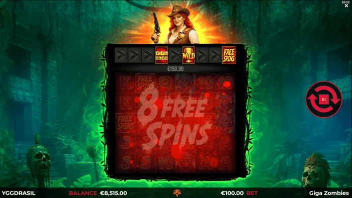 Giga Zombies - ativação de Free Spins